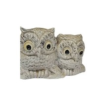 Vintage Miniature Mom and Baby Owl Ceramic Hand Painted 1&quot; Tall 2&quot; Wide Signed - £9.69 GBP
