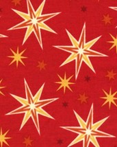 It&#39;s a Strike Bowling Star Stars on Red Cotton Fabric Print By the Yard D668.28 - £9.18 GBP