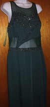 PARTYTIME SEQUINED NEW SIZE 16 GREEN FORMAL GOWN - £105.20 GBP