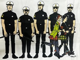 LOVE AND ROCKETS: COP T-Shirt by Graphitti Designs Size Double Sided Com... - $17.24