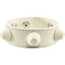 Armani Exchange AIX Thin Leather Stud Bracelet in Cream 100% Authentic - £26.97 GBP