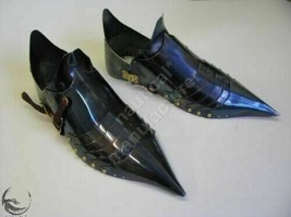 Medieval Replica Steel Feet Armor Sabaton Black Antique Reenactment Shoe Armor - £80.95 GBP