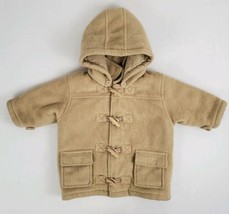 The Children's Place Fleece Hooded Coat Jacket 6-9 Month Zip Button Thermolite - $13.99