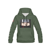 Youth&#39;s GREEN ARMY Itachi Uchiha Anime All Over Print Hoodie (USA Size) - £27.17 GBP