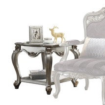 24 Inch Gray Solid Wood End Table With Shelf - $12,124.46 MXN