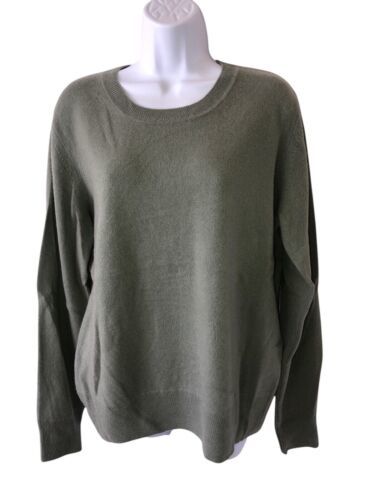 NWT Naadam Sweater Womens XL  Cashmere Sweater Luxury Wedge wood Green - £87.84 GBP