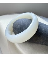 Hetian white nephrite jade bangle bracelet-mutton fat white-和田羊脂白玉手镯 （54... - $3,800.00