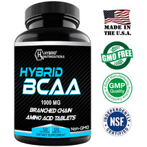 Hybrid BCAAs Amino Acids, 1000mg Sugar Free Pre Workout without Ceatine, Non-... - £14.24 GBP