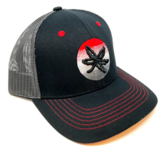 Ohio State University Buckeyes Logo Black Grey Mesh Trucker Snapback Hat Cap - £19.39 GBP