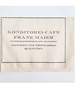 1940 Konditorei Cafe Restaurant Advertisement Murnau Germany Import DWMM3 - $27.41 CAD