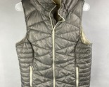 So Authentic American Heritage Womens L Gray Puff Jacket-Vest - White Tr... - £15.77 GBP