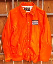 Vtg Waukesha Parts &amp; Service Jacket-Orange-Patch-Golden Thread-M-Button ... - $23.36