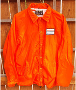 Vtg Waukesha Parts &amp; Service Jacket-Orange-Patch-Golden Thread-M-Button ... - £18.67 GBP