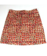 ANN TAYLOR Red printed Lined Skirt Size 2P - £12.23 GBP