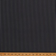 Cotton Black White Striped Patterned Black Fabric Print by the Yard D148.40 - £10.23 GBP