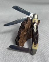 Schrade+ USA 897 UH Uncle Henry Stockman Three Blade Folding Pocket Knife - £48.21 GBP