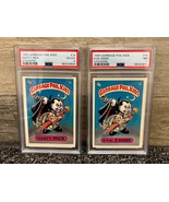 1985 Garbage Pail Kids Nasty Nick 1a (PSA 4) &amp; Evil Eddie 1b (PSA 7) - OS1 - £267.31 GBP