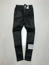 VERY Black PU High Rise Skinny Jeans   UK 10   L29    (exp106) - £15.42 GBP