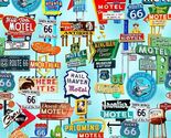 Cotton Michael Searle Signs Route 66 Cotton Fabric Print by the Yard D76... - $15.95