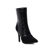 New Fashion Autumn Spring Women Mid Calf Boots Ladies Sexy Thin High Heel Zipper - £68.96 GBP