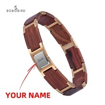 Wooden Couple Bracelet Handmade Natural Jewelry Gift for Men Women Bangle Wristb - £43.95 GBP