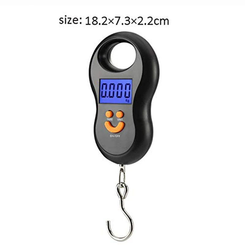 Sporting Black Electronic 50Kg 10g Hanging Scale LCD Digital Scale BackLight  Fi - £18.54 GBP