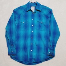 Panhandle Rough Stock Mens Shirt Sz M Long Sleeve Western Cowboy Pearl Snaps - £22.27 GBP