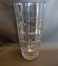 Godinger Crystal de Versailles  9 3/4 inch Vase Geometric Designs W. Ger... - £23.54 GBP