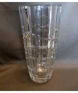 Godinger Crystal de Versailles  9 3/4 inch Vase Geometric Designs W. Ger... - $564.33 MXN