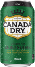24 Cans of Canada Dry Ginger Ale ZERO Sugar 355ml Each - NEW -Free Shipping - $57.09
