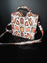 Elena Ghisellini Globe M Spotted Python Printed Bag NWTS image 10