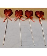 Valentines Day Foam Glitter Hearts You Choose Color 4ea 10&quot; Long Decorat... - $45.40 MXN