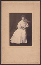Mrs. Ethel Olson in Wedding Dress Cabinet Photo - Merrimac, MA (7/2/1907) - £13.73 GBP