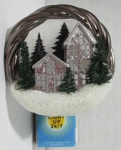 Bath &amp; Body Works Wallflower Fragrance Plug light-up WINTER SCENE house ... - $28.01