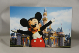 Disneyland Resort Mickey Mouse in Front Sleeping Beauty's Castle Postcard 6"x4" - $4.98