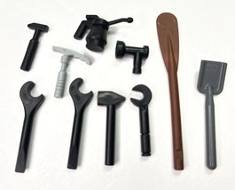 Lego Minifigure Accessories Tool  Lot Wrenches, Shovel, Pick Axe, Oar, O... - $9.50