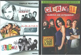 CLERKS 1-2: Plus Kevin Smith&#39;s Chasing Amy+Jay &amp; Silent Bob Strike Back- NEW DVD - £22.28 GBP