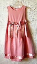 Bonnie Jean Pink Princess Party Dress Bows Ribbons Butterflies Girls Size 6 - £11.42 GBP