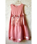 Bonnie Jean Pink Princess Party Dress Bows Ribbons Butterflies Girls Size 6 - $19.42 CAD