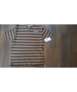 Rocawear brown stripe short sleeve V-neck T-shirt Rocawear T-shirt Brown... - $10.00