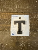 Simplicity Iron On Black Patch Letter T - $11.76