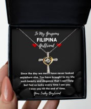 Necklace Present For Filipino Girlfriend - Jewelry Cross Pendant Valentines  - £40.57 GBP