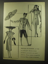 1944 Lord & Taylor Joset Walker Fashion Ad - Preview of Summer - $18.49