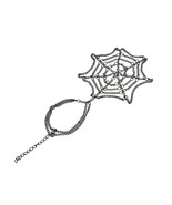 Zeckos Gunmetal Finish Spider Web Design Link Hand Bracelet - £11.38 GBP