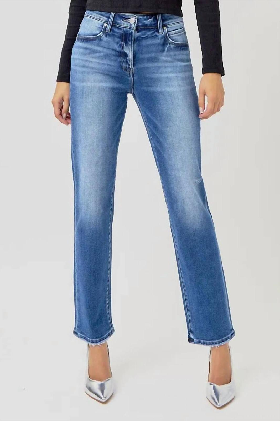 Trendsi Women&#39;s Risen Mid Rise Ankle Tapered Jeans Dark Wash - $55.00