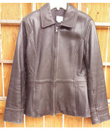 Apt 9 Leather Jacket-L-Black-Pockets-Lambskin Leather-Zipper-Distressed- - €19,06 EUR