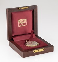 Heuer Placcata Oro Fase Lunare Tasca Orologio Con / Scatola e Fogli - £2,369.65 GBP