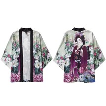 Japanese Kimono Jacket  Geisha Harajuku 2022 Hip Hop Men Japan Streetwear Jacket - £62.46 GBP