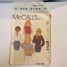 McCalls 6711 Sewing Pattern Size 12 Bust 25.5 Blouse 1979 Girls Vintage - $7.87