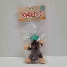 WubbaNub Infant Baby Pacifier Brown Monkey Plush 0-6 Months - £8.62 GBP